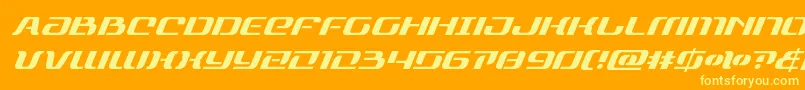 rangepaladinsuperital Font – Yellow Fonts on Orange Background