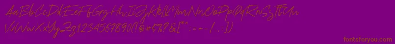 Ranget Font – Brown Fonts on Purple Background
