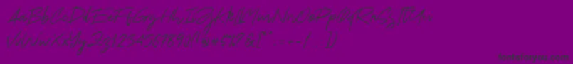 Ranget-Schriftart – Schwarze Schriften auf violettem Hintergrund