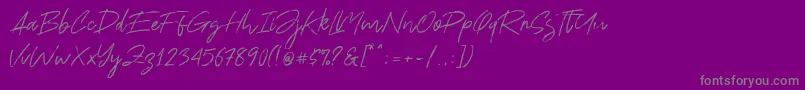 フォントRanget – 紫の背景に灰色の文字