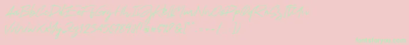 Ranget Font – Green Fonts on Pink Background
