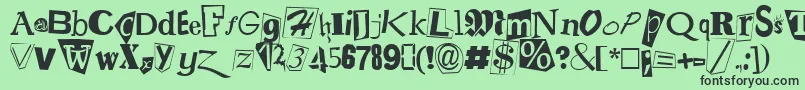 rans     Font – Black Fonts on Green Background