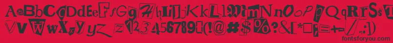 rans     Font – Black Fonts on Red Background