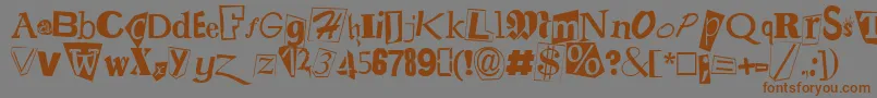 rans     Font – Brown Fonts on Gray Background