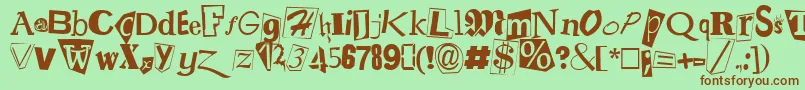 rans     Font – Brown Fonts on Green Background