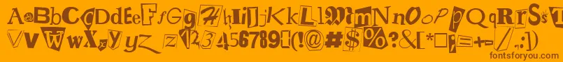 rans     Font – Brown Fonts on Orange Background
