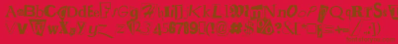 rans     Font – Brown Fonts on Red Background