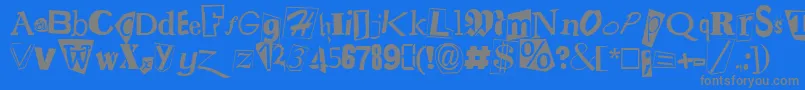 rans     Font – Gray Fonts on Blue Background