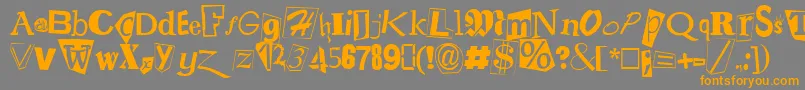 rans     Font – Orange Fonts on Gray Background