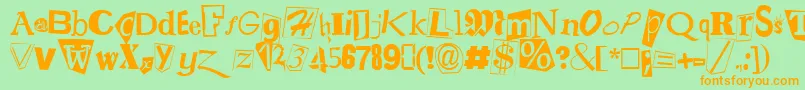rans     Font – Orange Fonts on Green Background