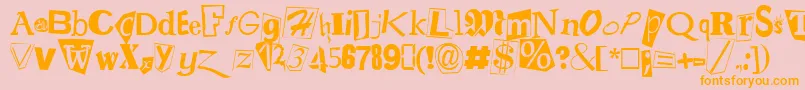 rans     Font – Orange Fonts on Pink Background