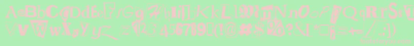 Шрифт rans     – розовые шрифты на зелёном фоне