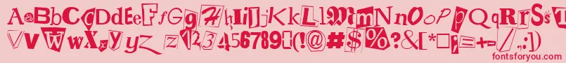 rans     Font – Red Fonts on Pink Background