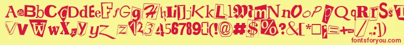 rans     Font – Red Fonts on Yellow Background