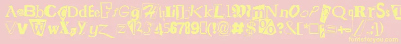rans     Font – Yellow Fonts on Pink Background
