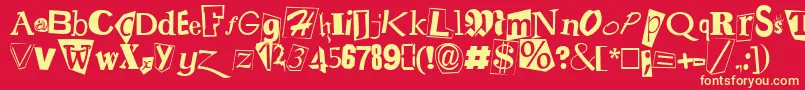 rans     Font – Yellow Fonts on Red Background
