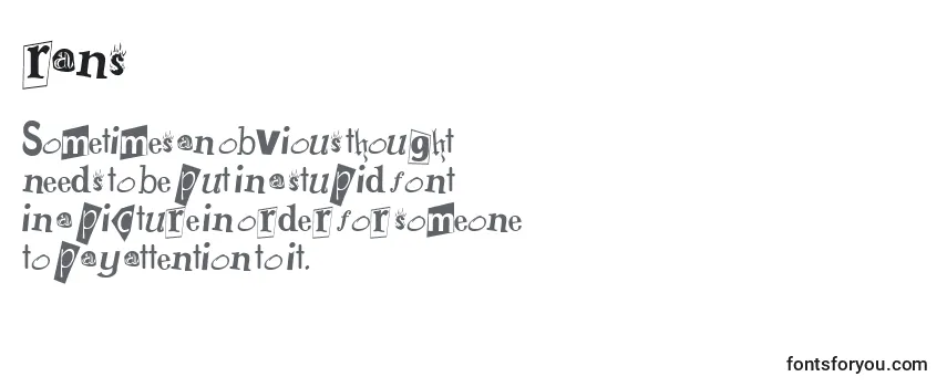 Обзор шрифта Rans     (138178)