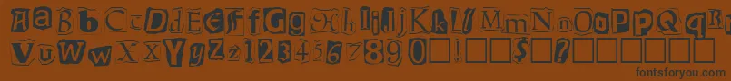 Ransom Font – Black Fonts on Brown Background