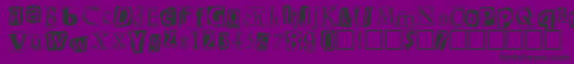 フォントRansom – 紫の背景に黒い文字