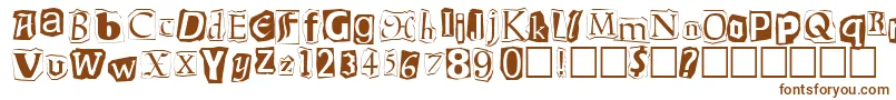 Ransom Font – Brown Fonts on White Background