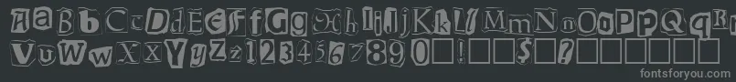 Шрифт Ransom – серые шрифты на чёрном фоне
