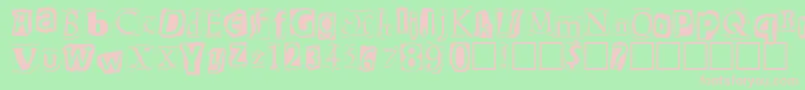 Ransom Font – Pink Fonts on Green Background