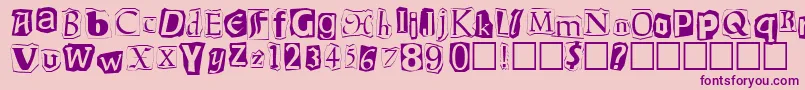 Ransom Font – Purple Fonts on Pink Background