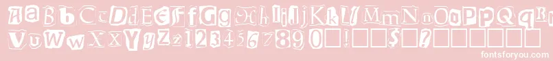 Ransom Font – White Fonts on Pink Background