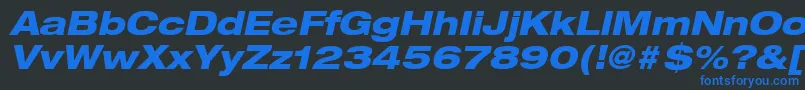 More about HelveticaLt83HeavyExtendedOblique Font HelveticaLt83HeavyExtendedOblique Font – Blue Fonts on Black Background