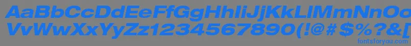 Подробнее о шрифте HelveticaLt83HeavyExtendedOblique Шрифт HelveticaLt83HeavyExtendedOblique – синие шрифты на сером фоне
