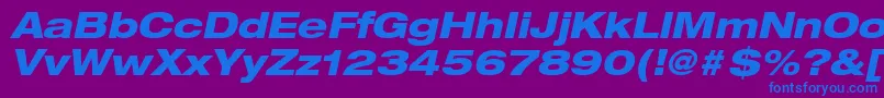 fuente HelveticaLt83HeavyExtendedOblique – Fuentes Azules Sobre Fondo Morado