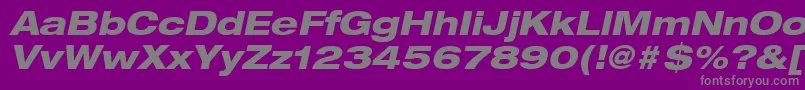 fuente HelveticaLt83HeavyExtendedOblique – Fuentes Grises Sobre Fondo Morado