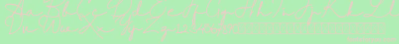 RantcaFreeRegular Font – Pink Fonts on Green Background