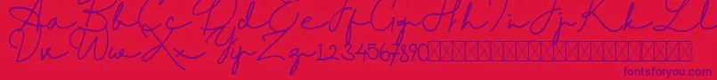 Police RantcaFreeRegular – polices violettes sur fond rouge