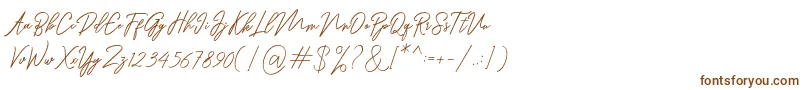 Ranuella-fontti – ruskeat fontit valkoisella taustalla
