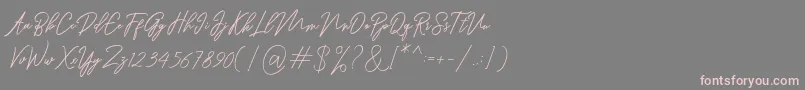 Шрифт Ranuella – розовые шрифты на сером фоне
