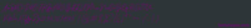 Ranuella-fontti – violetit fontit mustalla taustalla