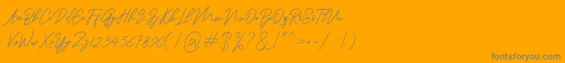 Ranuella Font – Gray Fonts on Orange Background