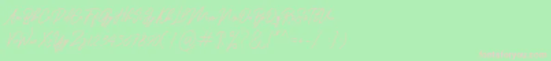 Ranuella Font – Pink Fonts on Green Background
