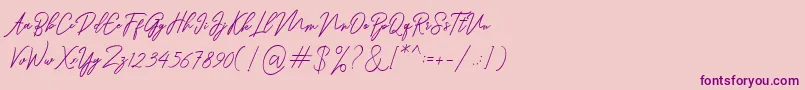 Ranuella Font – Purple Fonts on Pink Background