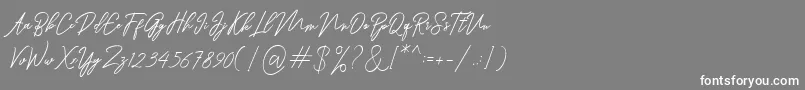 フォントRanuella – 灰色の背景に白い文字