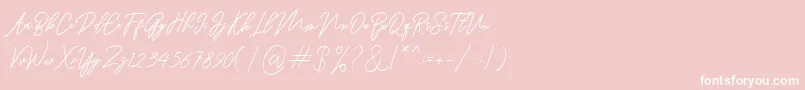 Ranuella Font – White Fonts on Pink Background