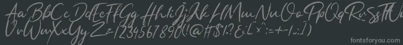Weitere Informationen zur RaphaTalia-Schriftart RaphaTalia-Schriftart – Graue Schriften auf schwarzem Hintergrund