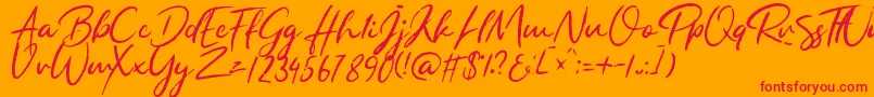 Шрифт RaphaTalia – красные шрифты на оранжевом фоне