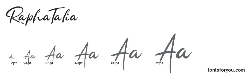 RaphaTalia Font Sizes