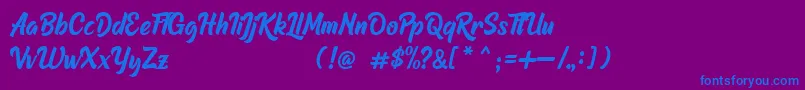 Raphtalia DEMO Font – Blue Fonts on Purple Background