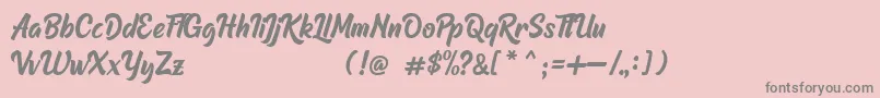 Raphtalia DEMO-Schriftart – Graue Schriften auf rosa Hintergrund