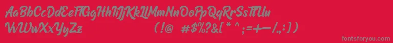 Raphtalia DEMO Font – Gray Fonts on Red Background