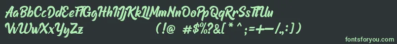 Raphtalia DEMO Font – Green Fonts on Black Background