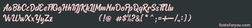 Raphtalia DEMO Font – Pink Fonts on Black Background